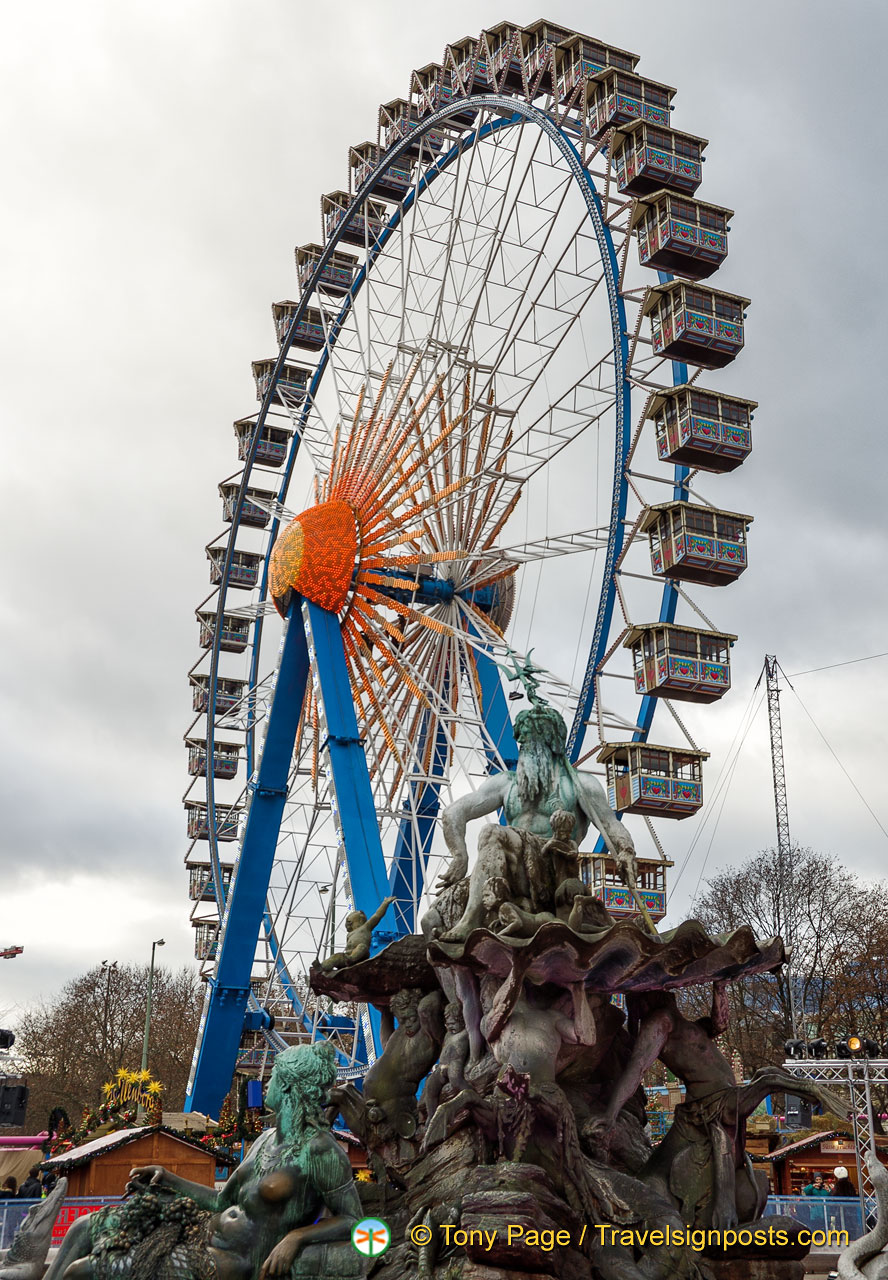 50 Metre High Ferris Wheel With Its Covered Gondolas